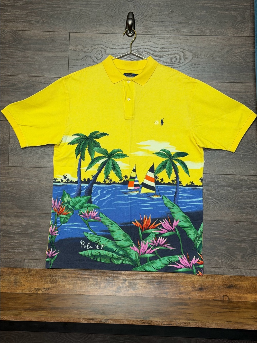 🌴 Polo Ralph Lauren Tropical Island Print Polo Shirt – New Without Tags (NWOT) - Picture 2 of 11